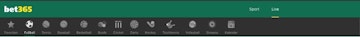Bet365 Live Wetten Auswahl