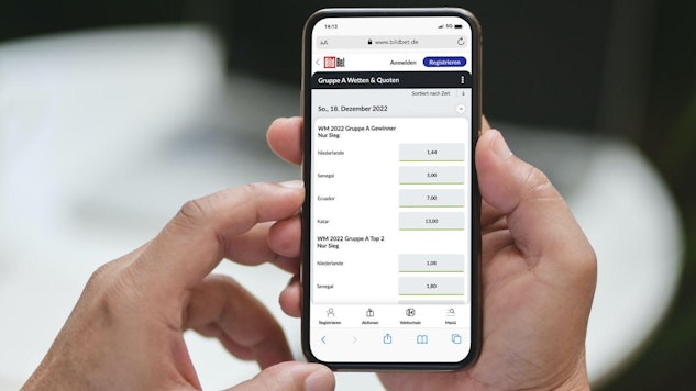 Bild Bet WM Gruppen Wetten Ubersicht auf dem Smartphone