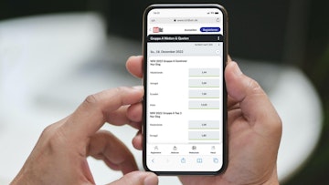 Bild Bet WM Gruppen Wetten Ubersicht auf dem Smartphone