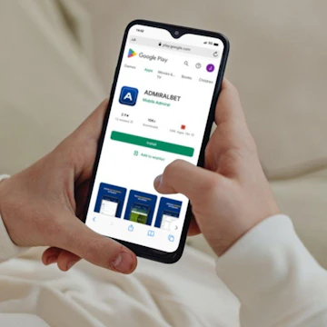 Die Admiralbet im Google Play Store auf dem Samsung Smartphone