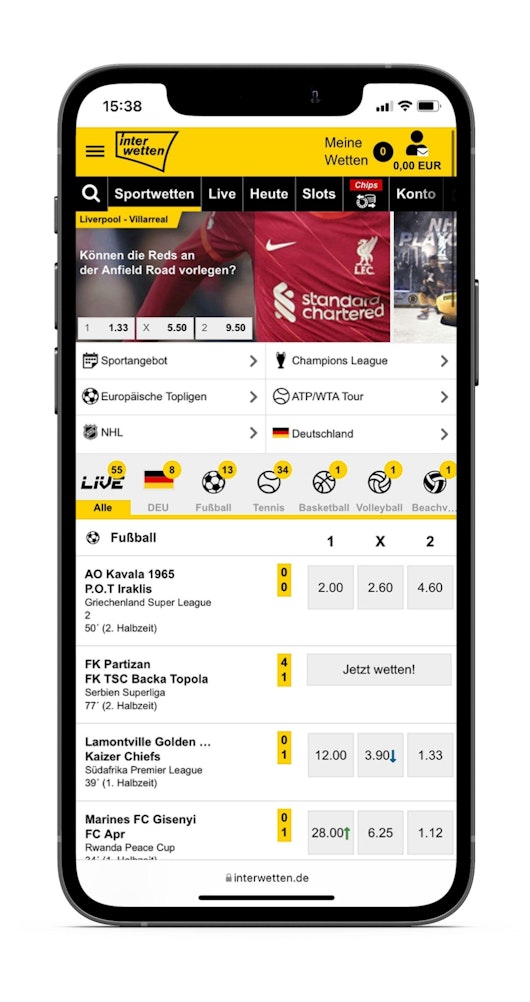 Interwetten Bonus erhalten Sportwetten Beispiel