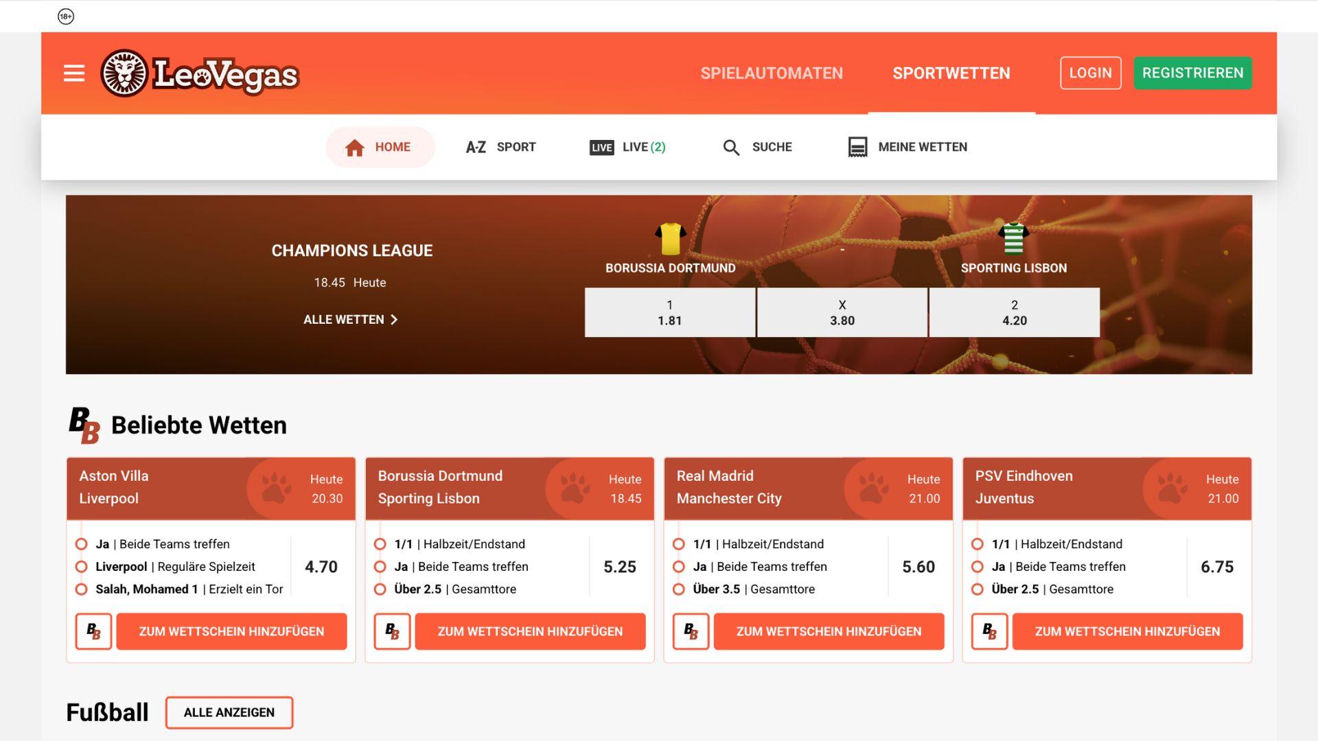 Leo Vegas Startseite