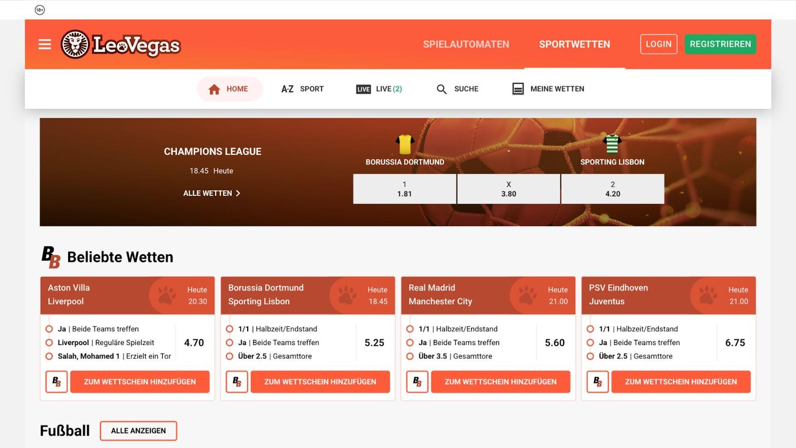 Leo Vegas Startseite