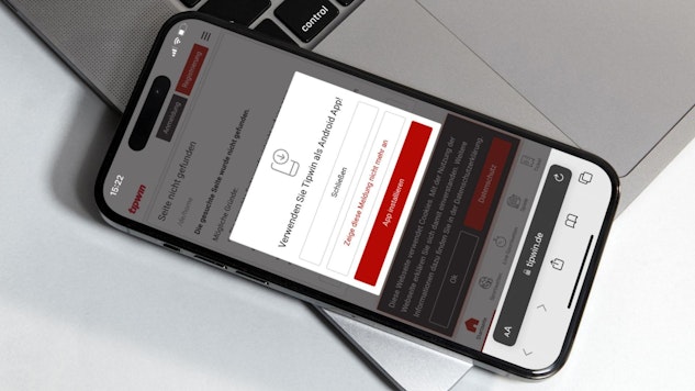 Tipwin App Donlaoad auf der Tipwin Homepage