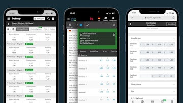 Unterschiedliche Schreibweisen von Handicap Wetten bei Betway Neobet und Tipico auf dem i Phone