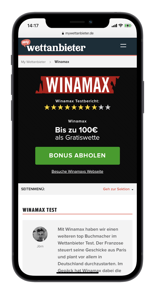 Winamax Bonus sichern